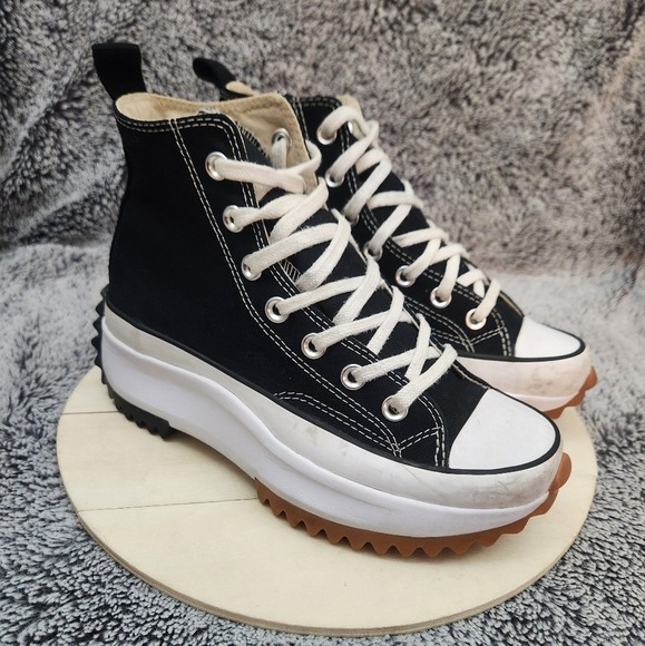 Converse Run Star Hike Hi Black Unisex Platform Shoes Women's Size 6.5 - Picture 1 of 9
